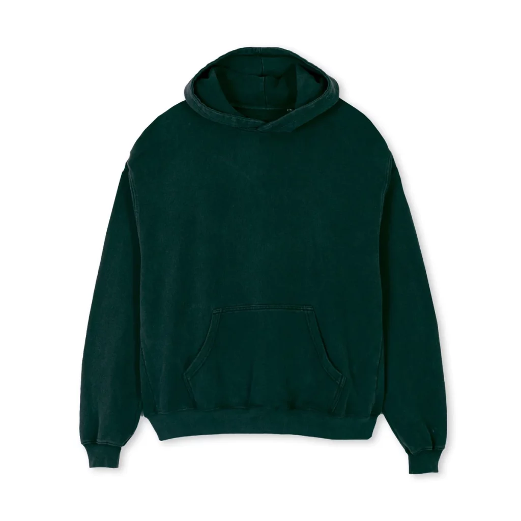 Organic Oversized Hoodie Forest Green